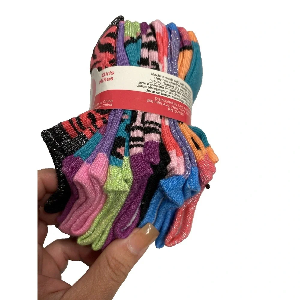 girls no show ankle socks 10 pairs size small shoe 4 -‎ 7.5